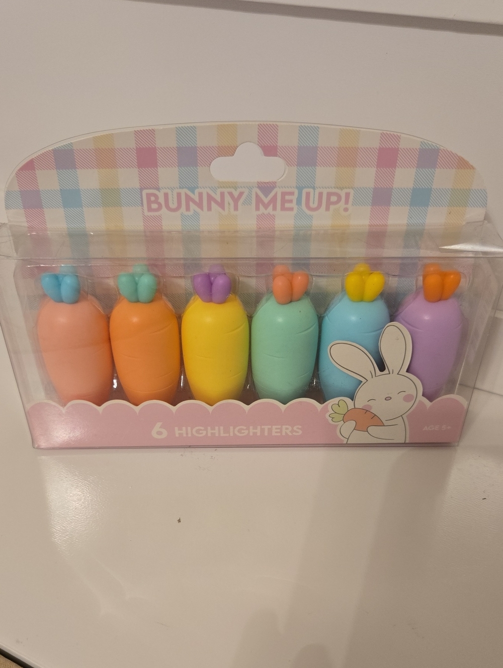 Bunny Me Up! Pastel Carrot Highlighters - 6 Pack Nwt
